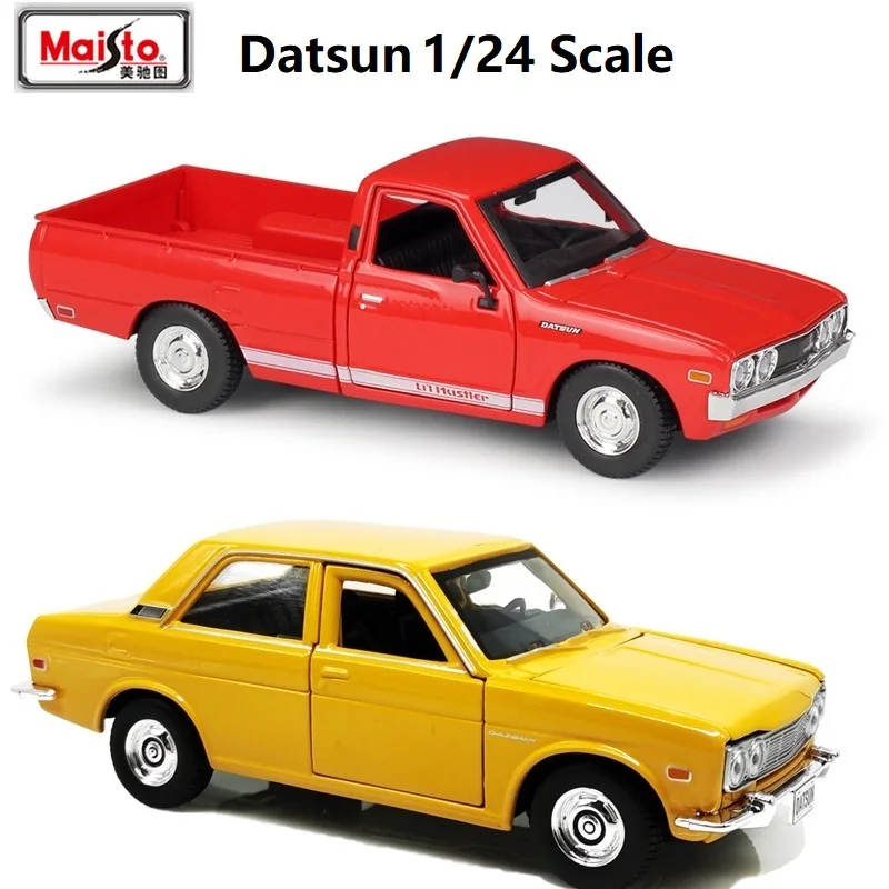 1:24 Maisto 1973 Datsun 620 пикап красный 1971 510 желтый | Игрушки и хобби