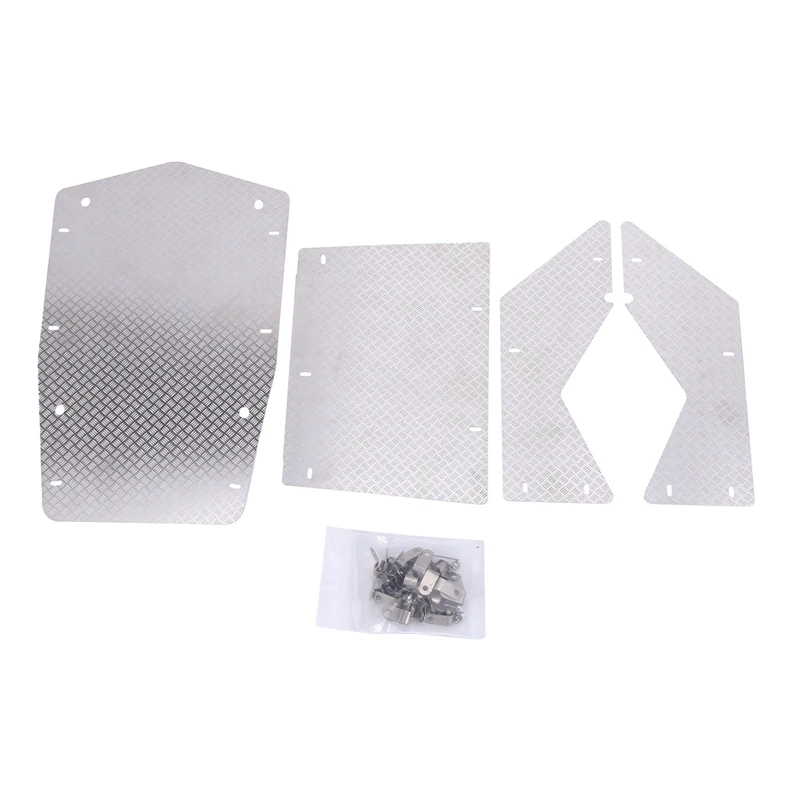 Stainless Steel Engine Hood Panel Roof Side Skid Plate Set for 1/10 RC Crawler Car Axial Wraith Upgrade Parts | Игрушки и хобби