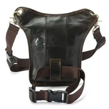 

Genuine Leather Wasit Pack Leg Bag Travel Male Motorcycle Waist Fanny Pack Phone Pouch Thigh Hip Bum Belt Messenger Shoulder Bag