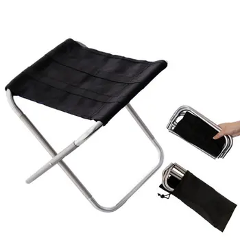 

Outdoor Portable Fishing Chair Aluminum Alloy Fishing Camping Barbecue Practical Picnic Folding Chair Stool