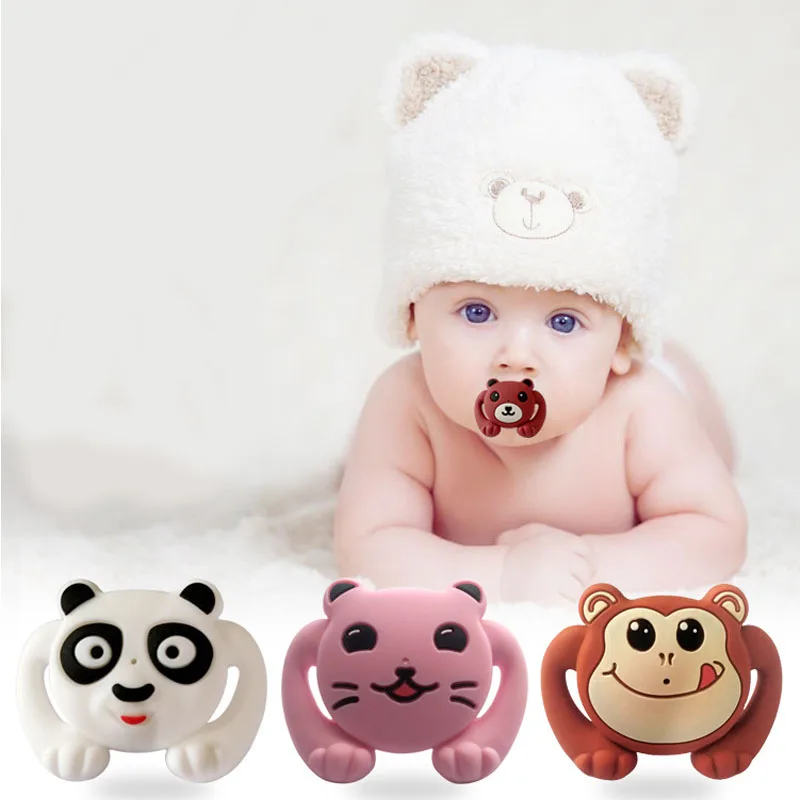 

5PCS New Pacifiers Bear Food Grade Silicone Pacifiers Cartoon Pacifiers Photo Props For Soothing Newborn Mouth Wholesale