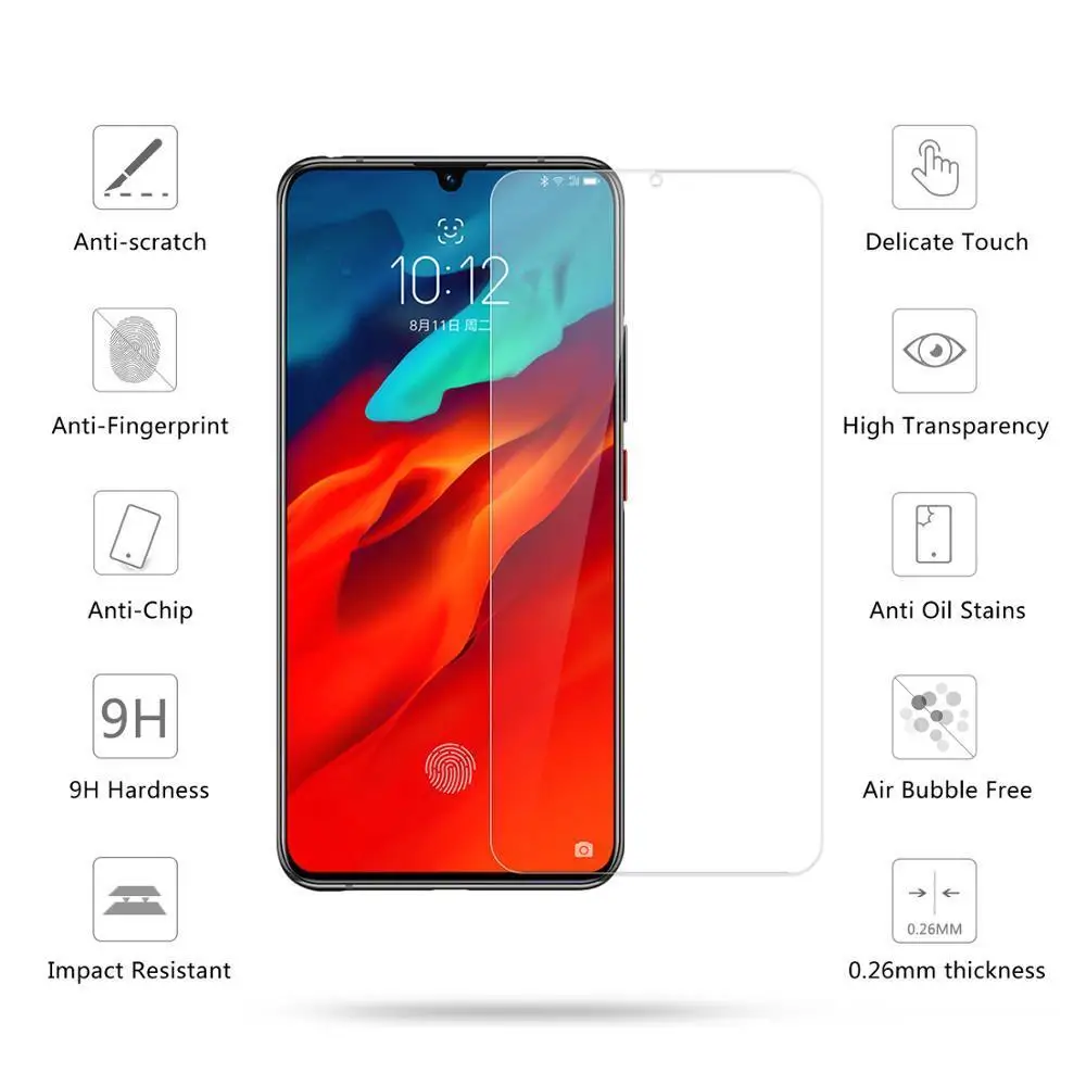 9H защита экрана из закаленного стекла для lenovo A6 K10 Note K6 Enjoy Z6 Pro 5G Youth Z5S S5Pro S5 Z5