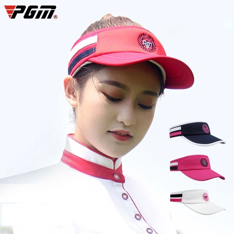 Pgm Empty Top Visor Cap Women Sunscreen Hats Cotton Cap Adjustable For