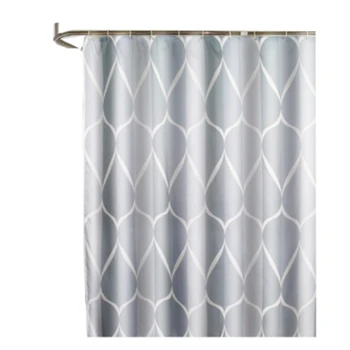 

Waterproof Shower Curtain with 12 Hooks Geometric Printed Bathroom Curtains Polyester Bath Curtain for Home Decor