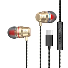 Высококачественные наушники типа C, стерео, для улицы, портативные наушники для ноутбука, наушники типа C, проводная гарнитура для Xiaomi, huawei, Letv