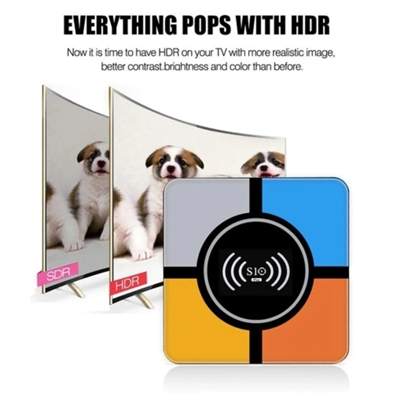 S10 Plus Smart Android 9.0 TV Box RK3328 Quad Core 64 Bit UHD 4K VP9 H.265 4GB / 32GB 2.4G WiFi HD Media Player