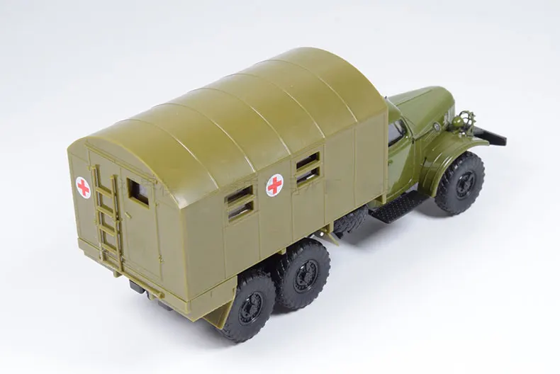 1:43 Масштаб Zil-157 Советской Армии, модифицированный военный медицинский автомобиль, Изысканная модель грузовика из сплава, коллекция