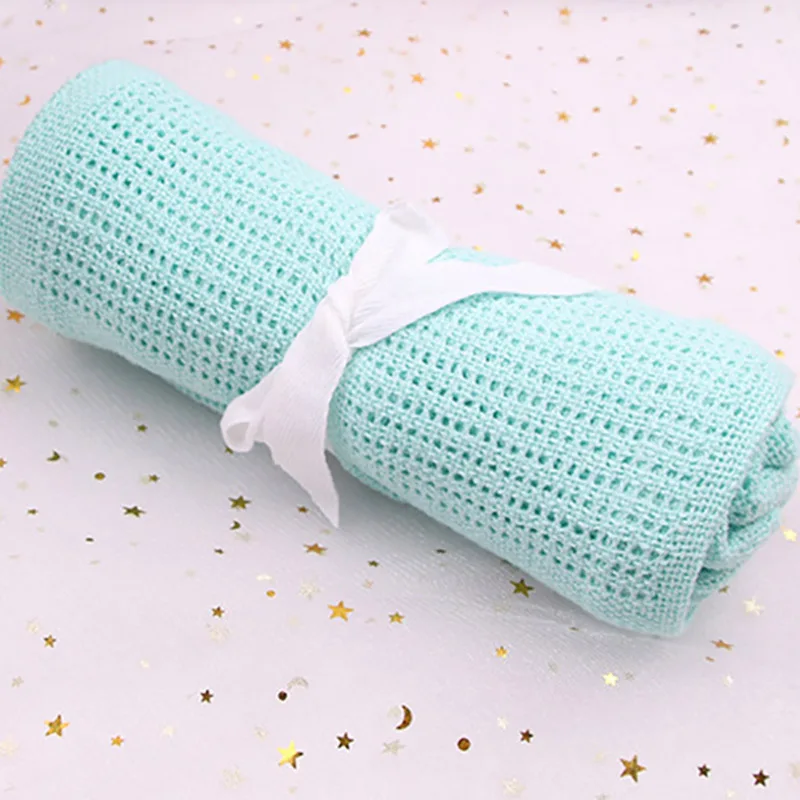 Knitted Baby Blanket Cotton Super Soft Kids Month Blankets Newborn Swaddle Infant Wrap Bath Towel Girl Boy Stroller Cover Quilts