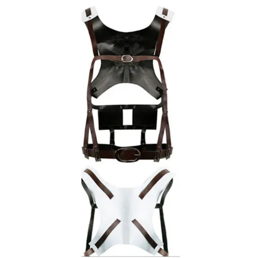 Attack On Titan Anime Cosplay Halloween Cosplay Costume For Adult Adjustable Belt Sets Heroic Corps Harness Belt Straps - Цвет: Черный