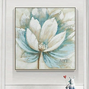 

New Flower Art Handmade Wall Picture Abstract Paintings Flower Canvas Wall Art Home Decoration No Framed Oil Painting on Canvas