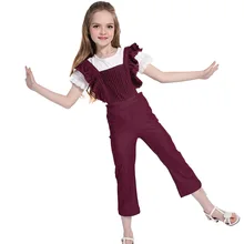 Г. Осень-зима, Детские плотные брюки в Корейском стиле с гусеничным принтом ковбойские подтяжки для девочек, комбинезон