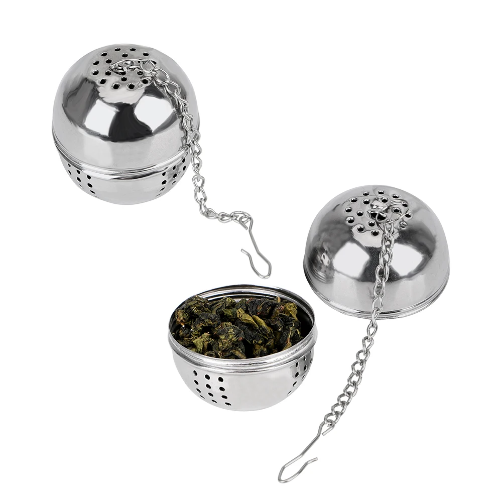 Stainless Steel Ball Shape Tea Infuser Hangable For Loose Tea Leaf Spice Home Kitchen Accessories Mesh Filter Strainer
