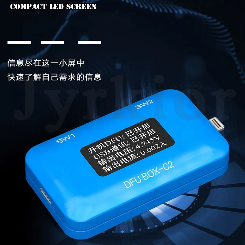 JC DFU BOX C2 for iPhone Motherboard One Key DFU iOS Restore/Booting SN/ECID Reader USB Current/Voltage Detector