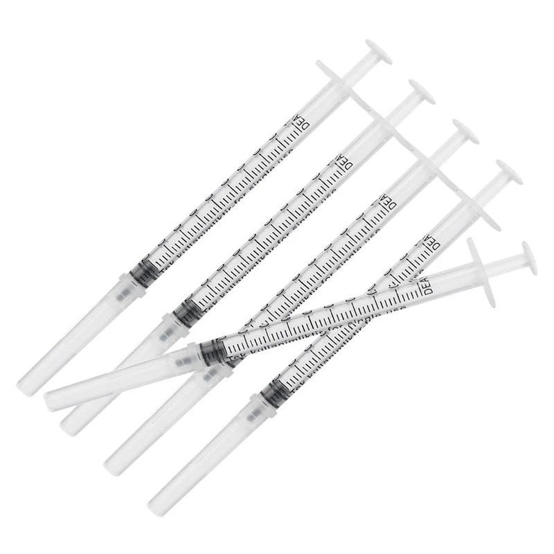 10pcs 1ml Sterile Injection Syringe Oral Dispensing Disposable No Needles