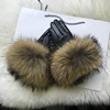 Real Raccoon Fur Gloves Women's Genuine Leather Gloves Fox Fur Big Raccoon Fur Sheepskin  Gloves Female Winter Velvet Warm Touch ► Photo 1/6