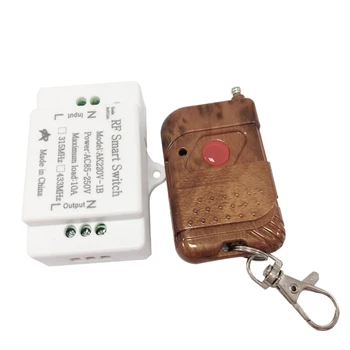 

433Mhz Wireless RF Transmitter Remote Control Switch (1 Button) + Relay Receiver For Light/ Garage/ Door Opener