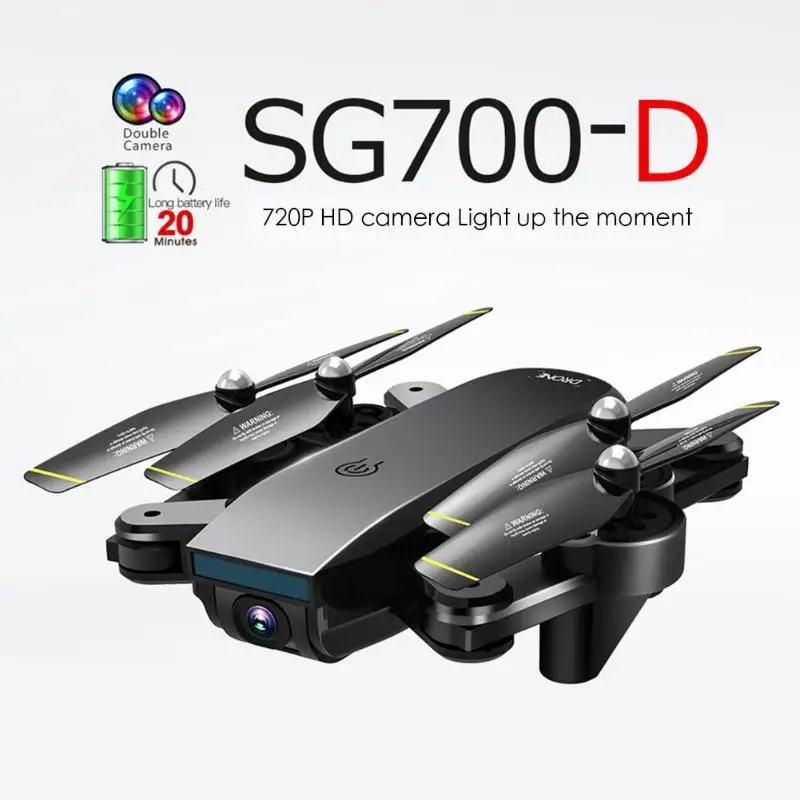 SG700-D 720P/1080P/4K Drone Folding Optical Flow Dual Camera Quadcopter Selfie Drone 2.4Ghz 4CH Wide-angle WiFi Optical Flow