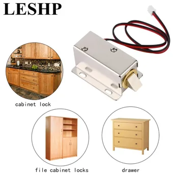 

LESHP Electric door lock with Low Power Consumption Stability Professional Small DC 12V door lock Open Frame Type Solenoid drop