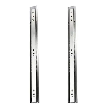 

2Pcs 3 Section Self-lock Drawer Slides 20 Inches 500mm Mute Sliding Drawer Rails Double Springs Drawer Track for Cabinet Desk