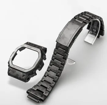 

Titanium Alloy Gshock GW5000 5600 5610 5035 Custom Black Camouflage Watch Set Watchband Bezel