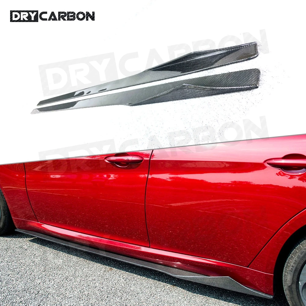 2 Pezzi Minigonne Laterali Per Auto Grembiule Per Alfa Romeo Giulia Berlina 4 Porte Paraurti Minigonne Laterali Grembiule Spoiler Body Kit M Style Fib