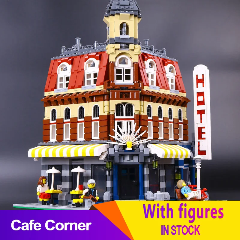 

IN STOCK DHL 30012 84002 Streetview Series City Cafe Corner Model Building Kits Blocks Bricks Toys For kid Creator 10182 15002