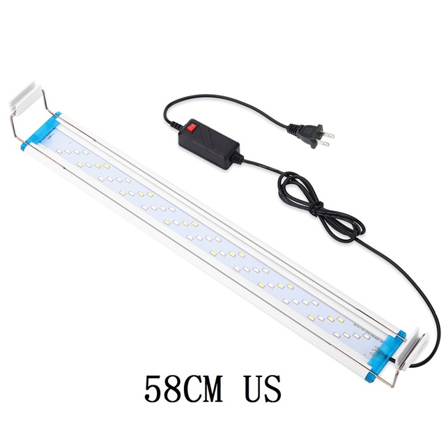 Light Bar LED Fish Tank Slim Clip on Lamp Plant Growing Lighting Aquatic Landscape Decor 18-58cm Extensible Accessories