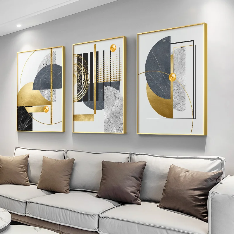 Modern-Golden-Abstract-Geometric-Art-Pattern-Stitching-Canvas-Print-Gold-Foil-Poster-Wall-Paintings-