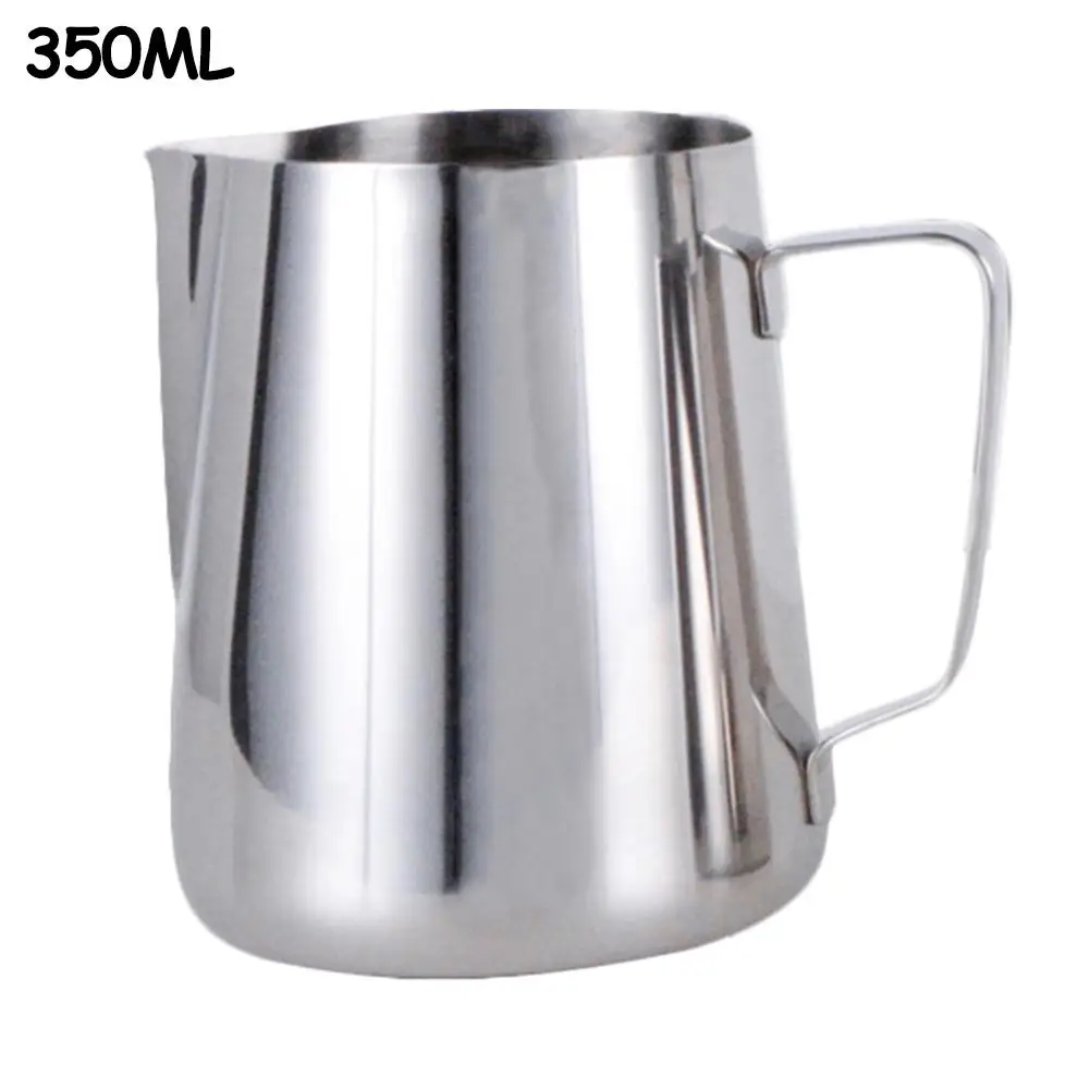 350ML Кружка для молочной пены из нержавеющей стали Barista Art Latte Cappuccino, чашка для молочного крема эспрессо, кувшин для кофейной пены со шкалой, 350 мл, 600 мл, 900 мл - Цвет: 350ML