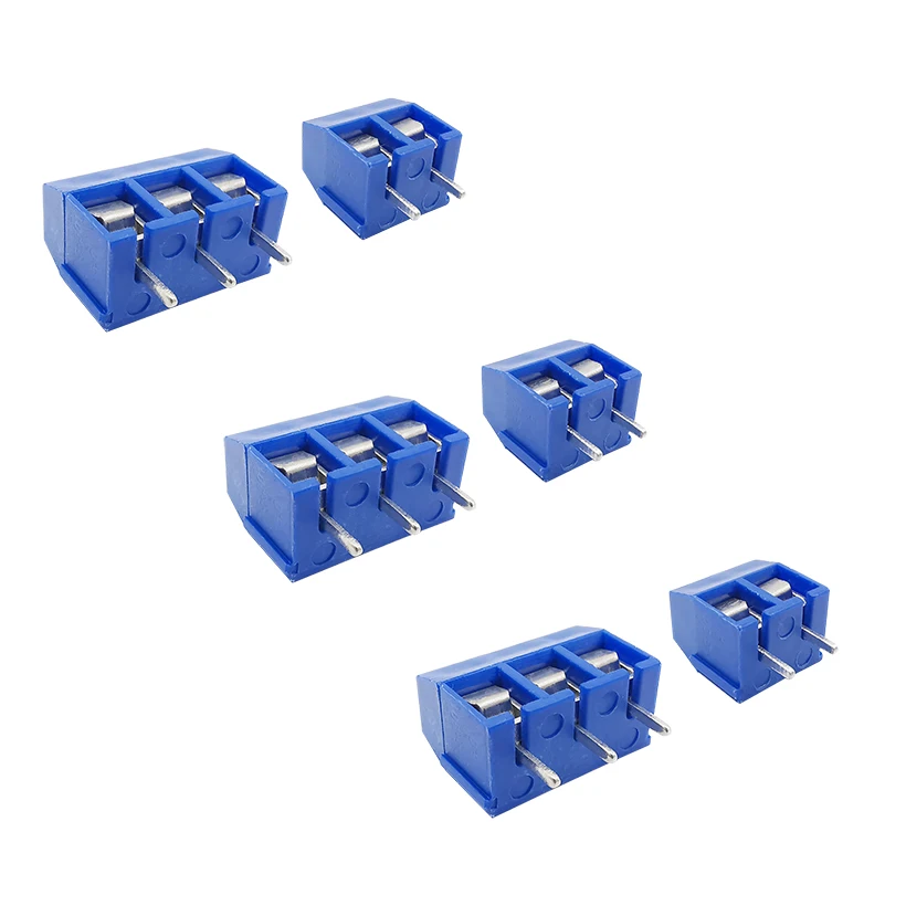 KF301 2Pin 3Pin 5 0 PCB Монтажный винт штепсельный клеммный блок разъем 5.0 2P 3P шаг мм прямой