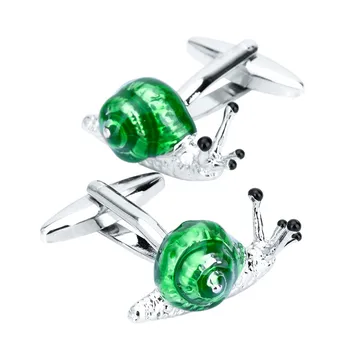 

Brangdy metal exquisite green snail cufflinks men's French shirt cufflinks high-quality suit cufflinks luxury gifts