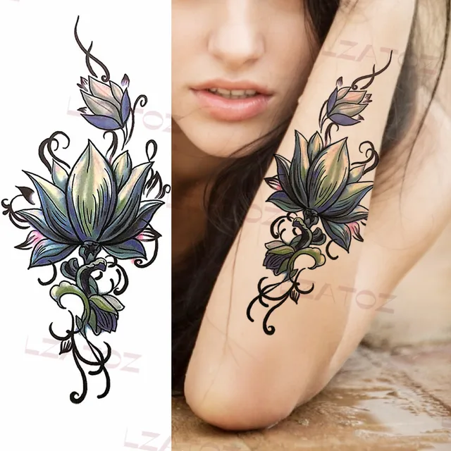 Tatuagem temporária ninja para mulheres e homens, tatuagem falsa geométrica  de mandala, desenho corporal, arte lavável, para desenho corporal -  AliExpress