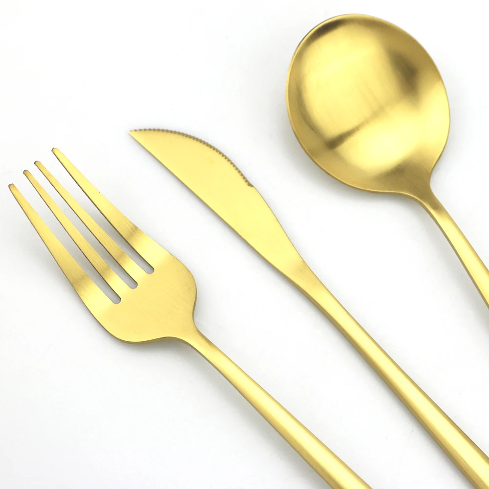 Набор столовых приборов из белого золота 30 шт. набор посуды нержавеющей стали
