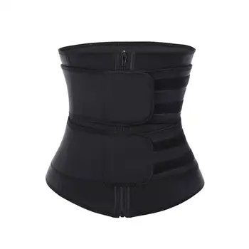 

neoprene Sweat Waist Trainer Corst with double Belt Women Slimming Tummy control Shaper Postpartum Recovery Fitness Sport 6XL
