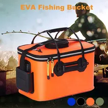 Рыболовные сумки для хранения походные дорожные аксессуары складное ведро рыболовное ведро водонепроницаемое крепкое многоцелевое Походное удовольствие