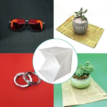 

Hot Sale Studio Box Portable Delicate Design 30cm Mini Folding Lightbox with LED Strap Photography Studio Softbox Universal