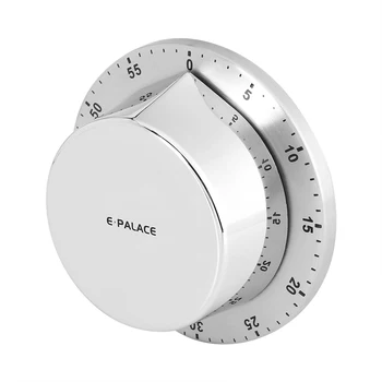 

Stainless Steel Manual Mechanical Kitchen Timer With Magnetic Base Countdown Clock 60 Minutes Kitchen Timer Cooking Clock Alarm