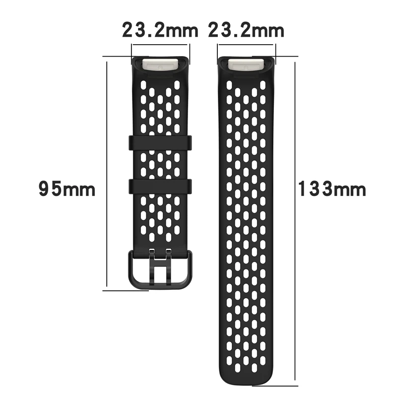 Breathable Sport Silicone Wristband Replacement Bracelet
