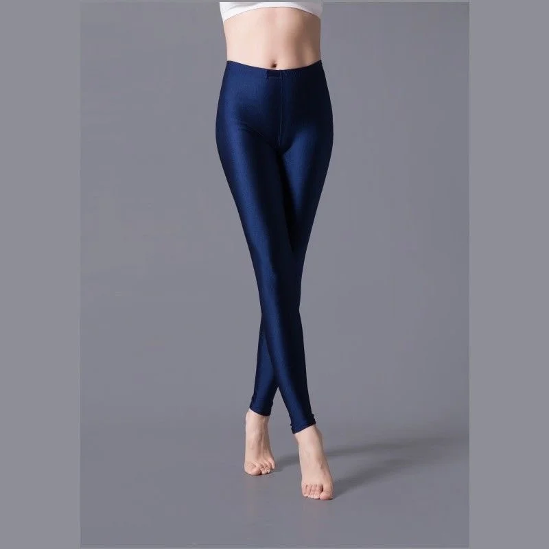 Drop Shipping New Wholesale Spandex Milk Silk Fluorescent Candy Color Large Plus Size Wear Summer Gloss Pants Leggings Women fabletics leggings