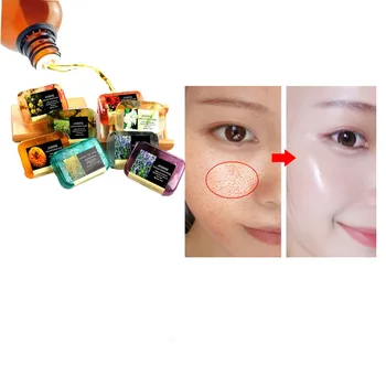 

Flower crystal soap Cleaner Removal Pimple Pore Acne Treatment Face Care Wash Basis and Anti allergic moisturizing facial soap