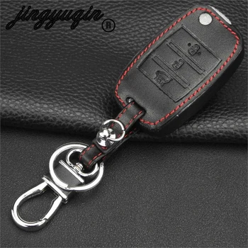 

jingyuqin Button Remote Car Key Shell 3 BT Flip Folding Key Case For Kia K2 K5 Rio 3 Picanto Ceed Cerato Sportage For Hyundai
