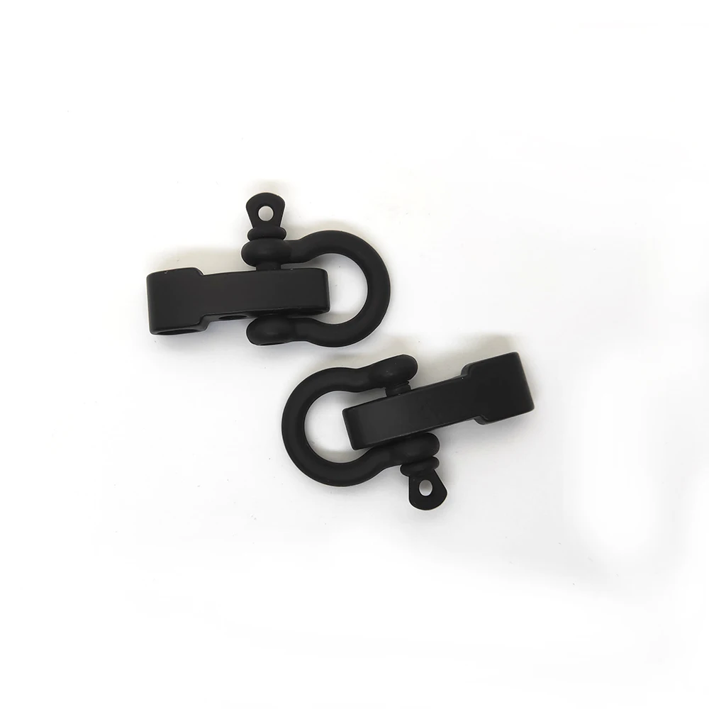 Matte Black 2 шт., аксессуар с пряжкой, парашютный шнур 550 D, бант, уплотнительная дужка, АНК, комплект, браслет, ремешок, для выживания, регулятор, для кемпинга - Цвет: Matte Black