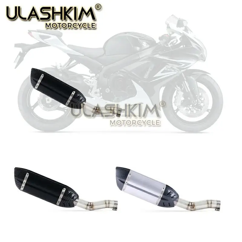 Мотоцикл полный выхлоп среднего звенья трубы слипоны для Suzuki GSXR600 Gsxr700 Gsxr750 k7 GSX R700 R750 R600 GSXR 600 700 750