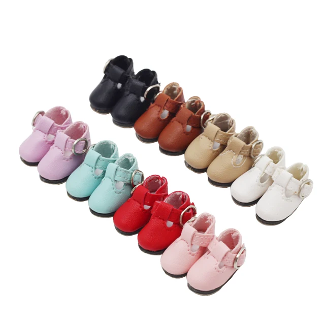 2.8*1.2cm Doll Shoes for 1/6 Blythes Doll  and Suitable for 1/8 BJD Mini Lovely PU Leather Sandals Toy Shoes Doll&Accessories 2