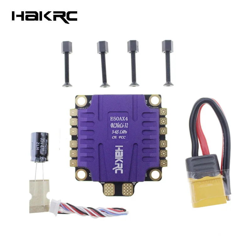 HAKRC E50AX4 50A Blheli_32 3-6S Dshot1200 5 V/3A BEC w/MOS трубка 30,5x30,5 мм бесщеточный ESC для RC гоночный fpv-дрон модели частей