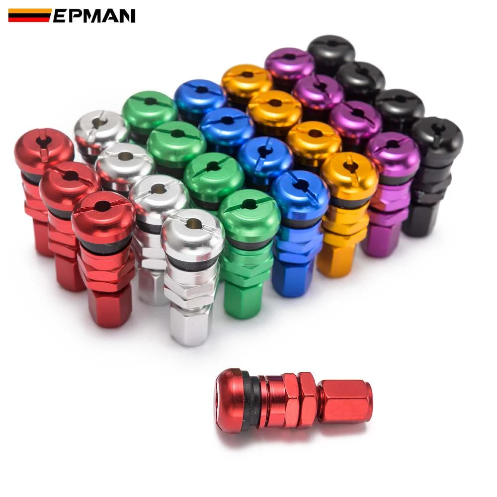 HIGHER MEN Durable Bolt-in Stainless Steel Car Motorcycle Tubeless Wheel Tyre Tire Valve Stems with Dust Caps Tire Valve Stems Cap Car Accessories Reliable Quality 