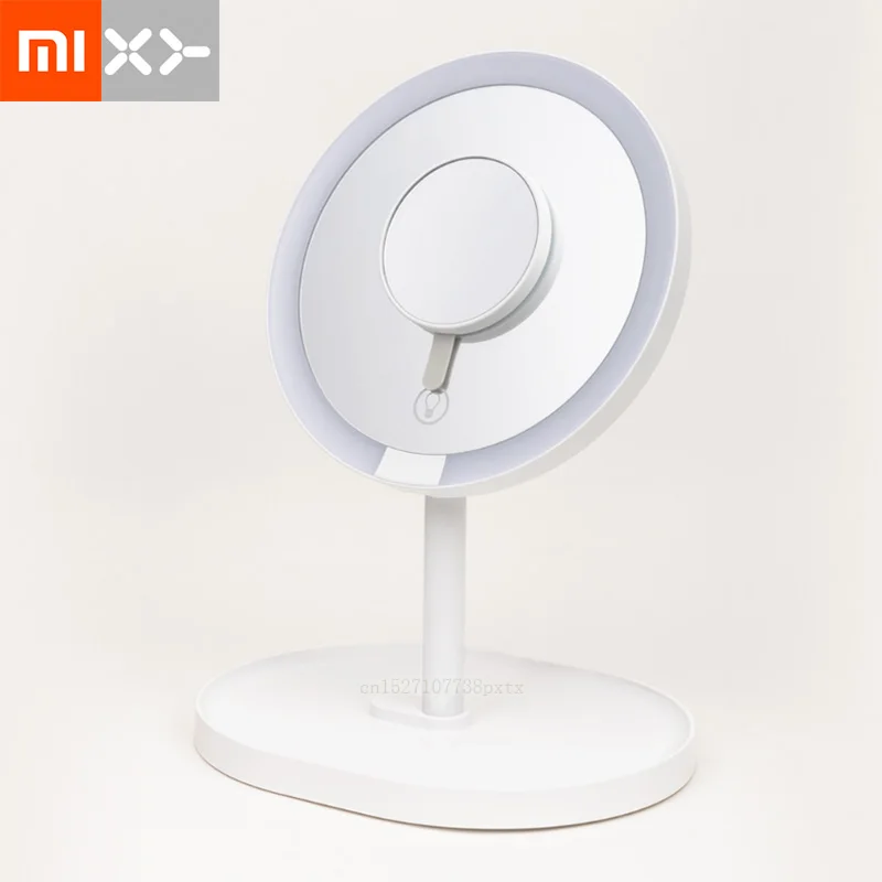 Xiaomi XY 2 в 1 портативный светодиодный сенсорный диммер, светильник, зеркало для макияжа, перезаряжаемое белое настольное косметическое украшение, регулировка, увеличительное