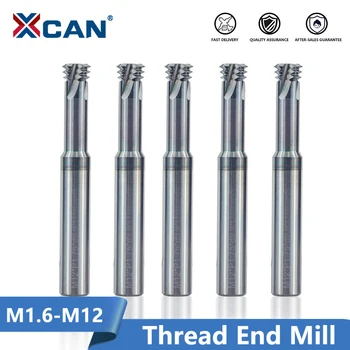 

XCAN Thread Mill 3 Flute Solid Carbide mill CNC Threading Tools M1.6 M2 M2.5 M3 M4 M5 M6 M8 M10 M12 Thread working tools