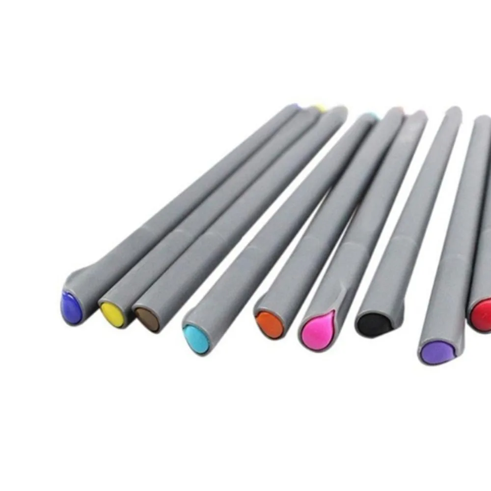 10Pcs 0.38mm Fine Line Pen Watercolor Drawing Gel Pen Painting Tool Set Office School Art Supplies Pencil Drop Shipping