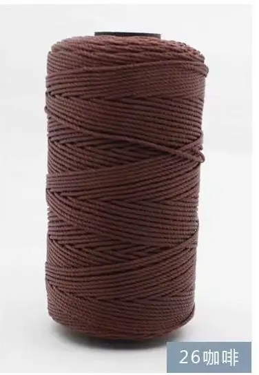 mylb 1Pc=100g 39 Colors Polypropylene Sewing Thread Cotton Rope Wedding Braided Cord Macrame Artisan yarn to bag hat handmade - Цвет: 26